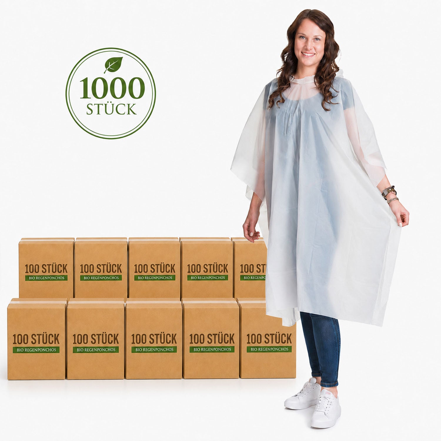 1000 Stück | BIO Regenponcho - Umverpackung auf Deutsch-zoom-1