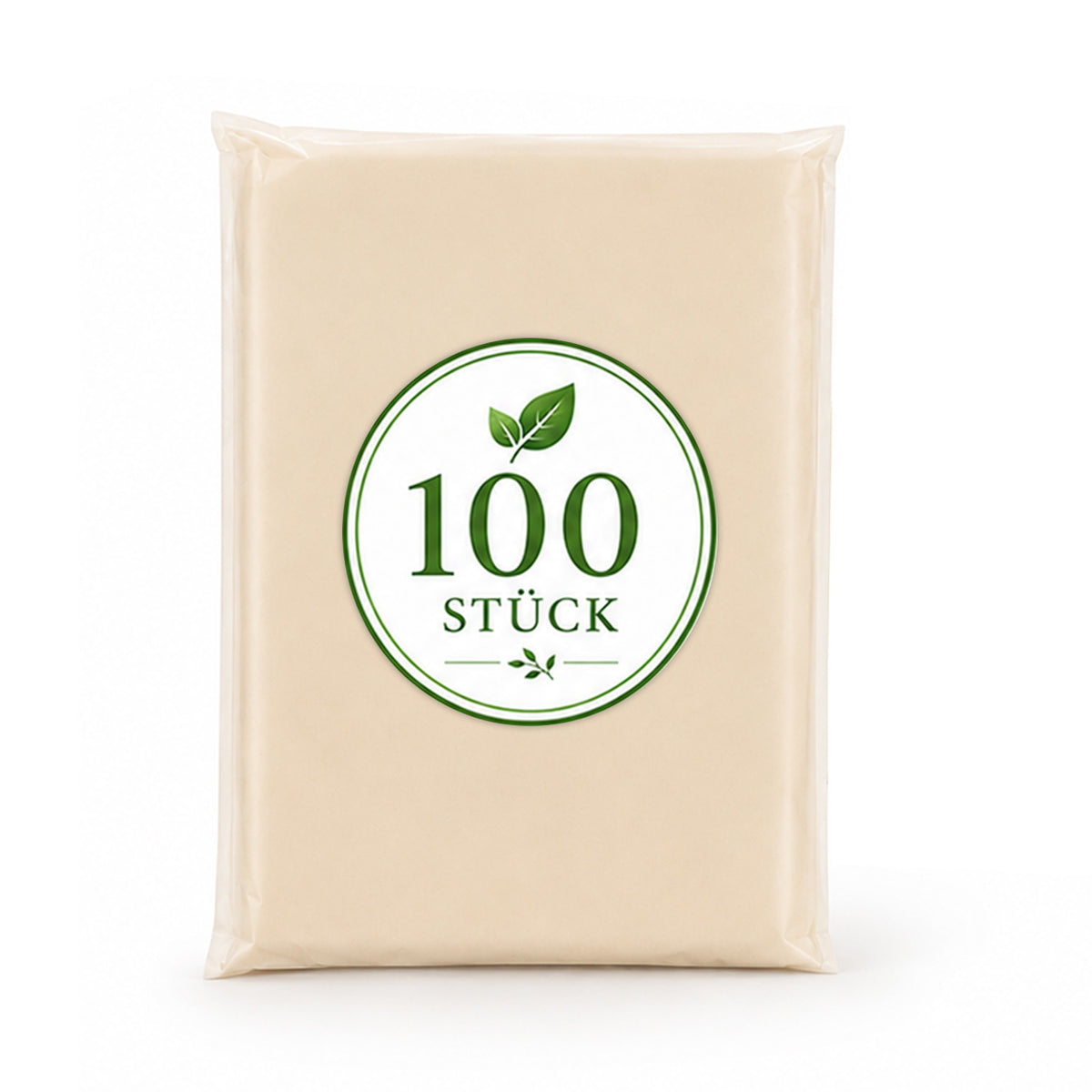 100 Stück | BIO Regenponcho -  Poncho & Umverpackung Blanko