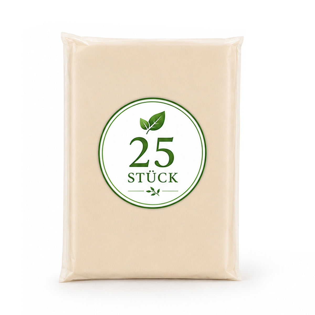 25 Stück | BIO Regenponcho -  Poncho & Umverpackung Blanko