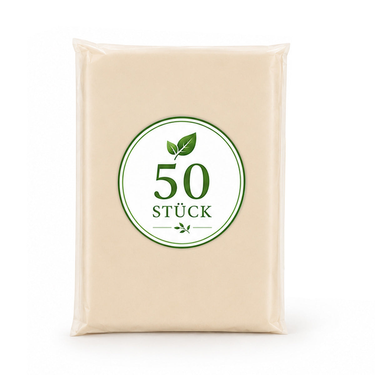50 Stück | BIO Regenponcho -  Poncho & Umverpackung Blanko