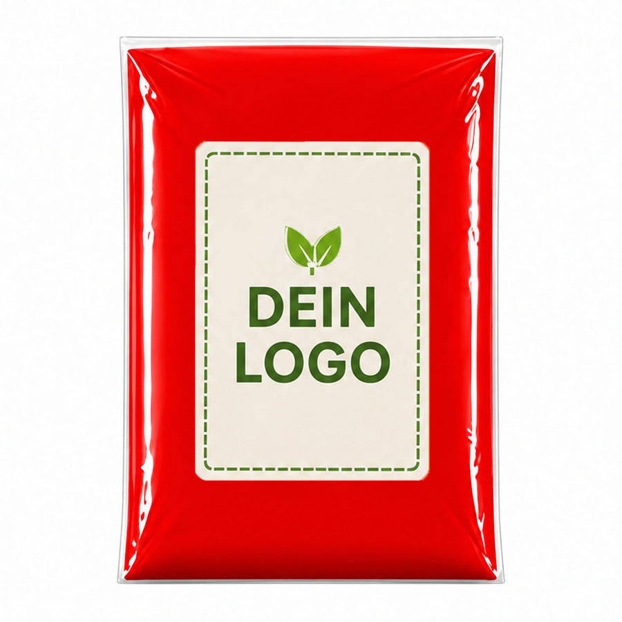 Cedelli® Verpackung mit DIN-A7-Logo-Sticker