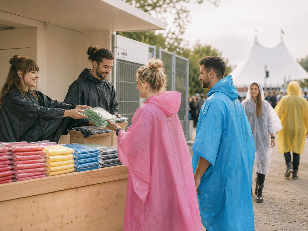 Regenponchos für ein Event oder Unternehmen